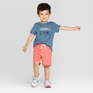 Boys’ Sharing Is Cool Graphic T-Shirt Blue
